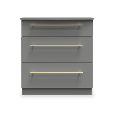 Bramham Grey 3 Drawer Deep Chest