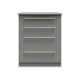 Bramham Grey 4 Drawer Deep Chest from Roseland