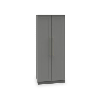 Bramham Grey 2 Door Wardrobe