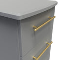Bramham Grey Wireless Charging 3 Drawer Bedside