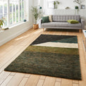 Franklin Natural Hemp Multi Coloured Abstract Rug for living room