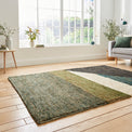 Franklin Natural Hemp Multi Coloured Abstract Rug for bedroom
