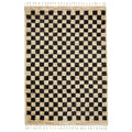 Franklin Natural Hemp Black/Ivory Chequered Rug from Roseland Furniture