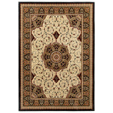 Holden Black Cream Oriental Stain Resistant Rug from Roseland Furniture