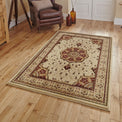 Holden Red Cream Oriental Stain Resistant Rug for living room