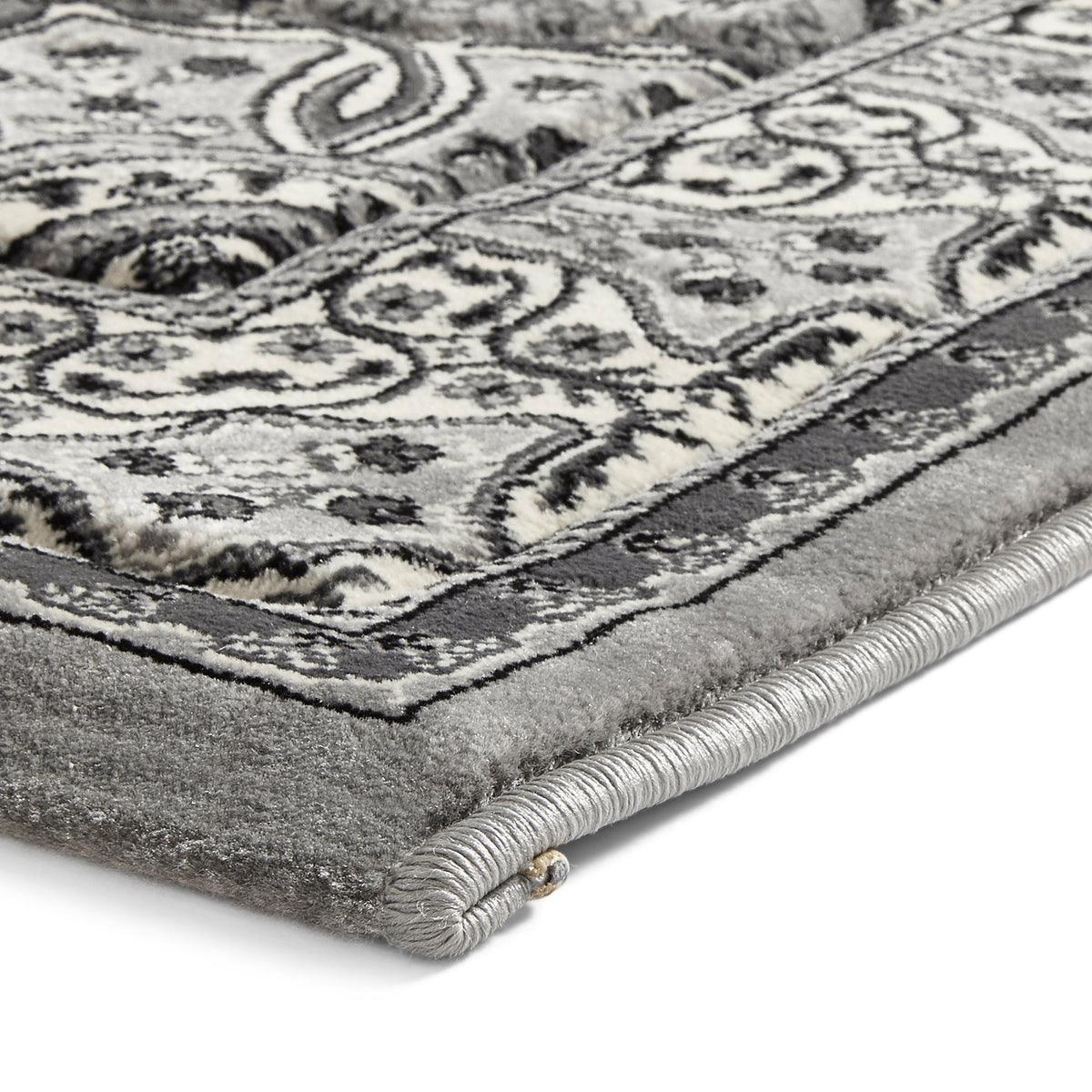 Holden Silver Oriental Stain Resistant Rug