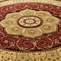 Holden Red Oriental Stain Resistant Circular Rug