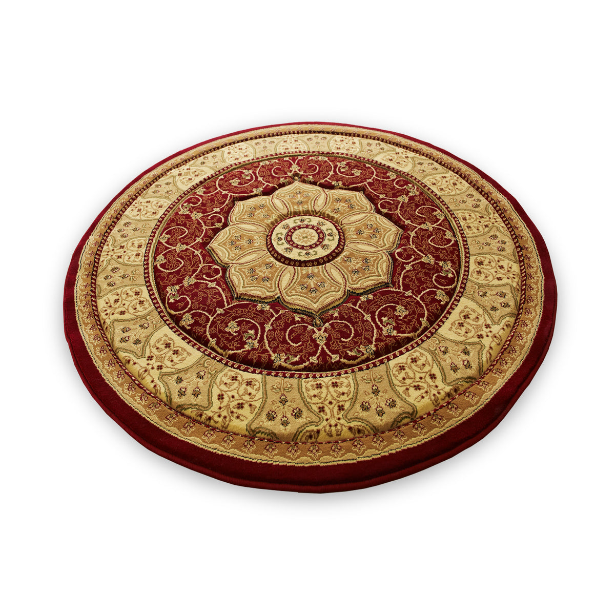 Holden Red Oriental Stain Resistant Circular Rug from Roseland Furniture