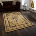 Holden Beige Oriental Stain Resistant Rug for living room