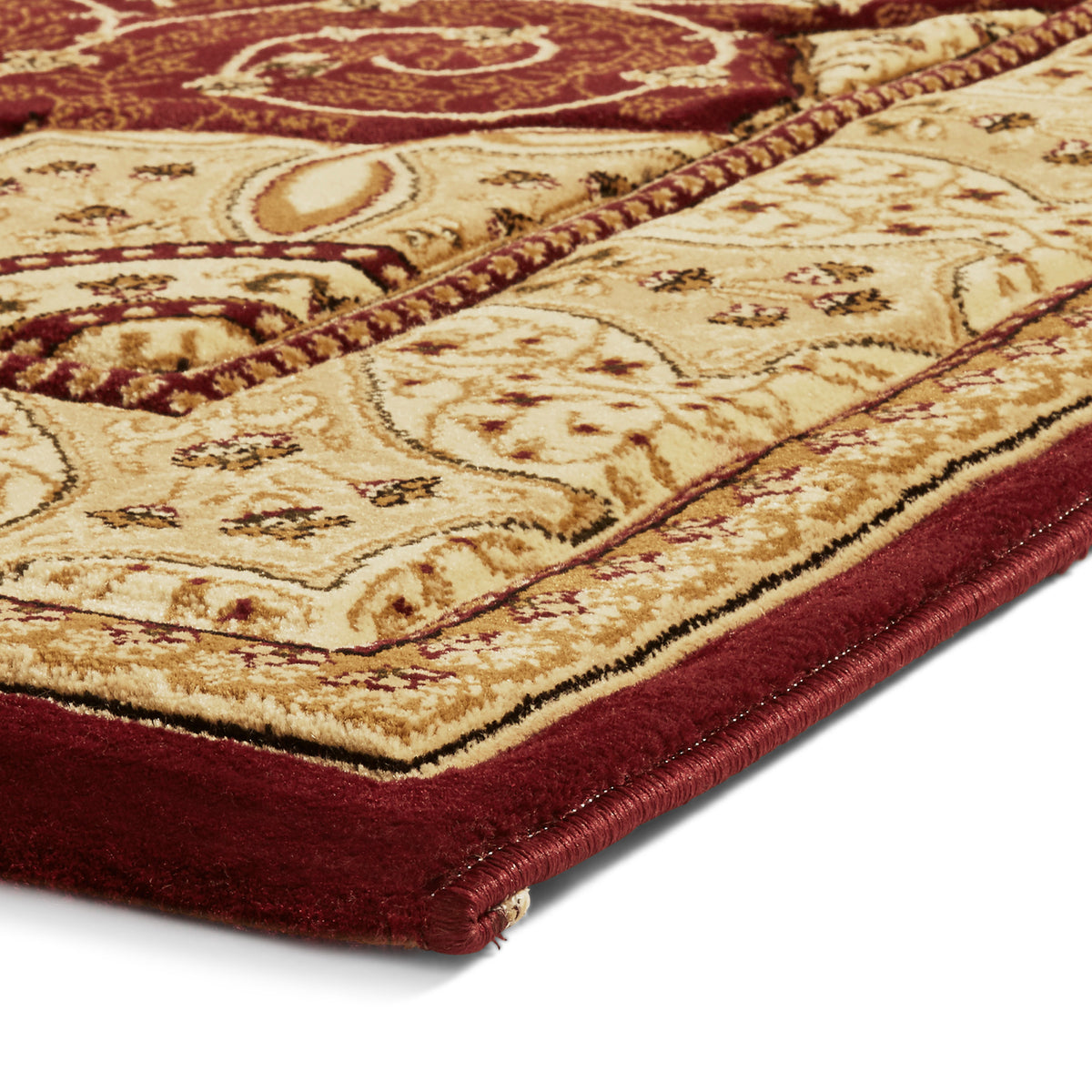 Holden Red Oriental Stain Resistant Rug