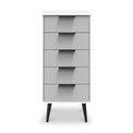 Asher White and Grey Tallboy Chest of Drawers from Roseland Furniture