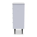 Asher White and Grey Tallboy Chest of Drawers from Roseland Furniture