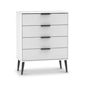 Asher White and Grey 4 Drawer Storage Chest from Roseland Furniture