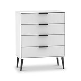 Asher White and Grey 4 Drawer Storage Chest from Roseland Furniture