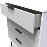 Asher White and Grey 4 Drawer Storage Chest from Roseland Furniture