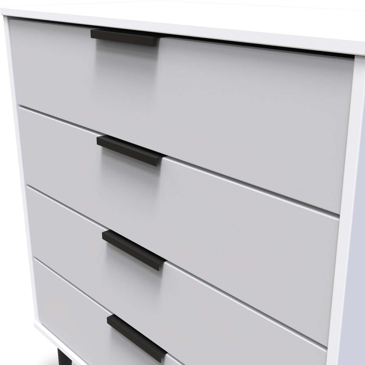 Asher White and Grey 4 Drawer Storage Chest from Roseland Furniture