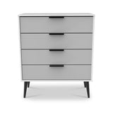 Asher White and Grey 4 Drawer Storage Chest from Roseland Furniture