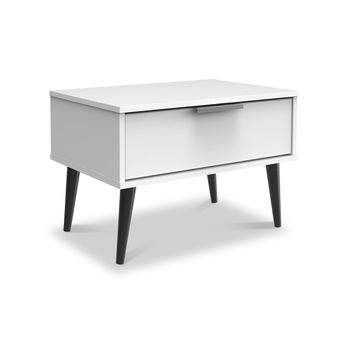Asher White 1 Drawer Side Table from Roseland Furniture
