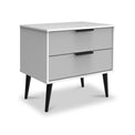 Asher Wireless Charging 2 Drawer Side Table from Roseland Furniture