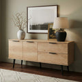 Asher Light Oak 2 Drawer 2 Door Wide Sideboard from Roseland Furniture