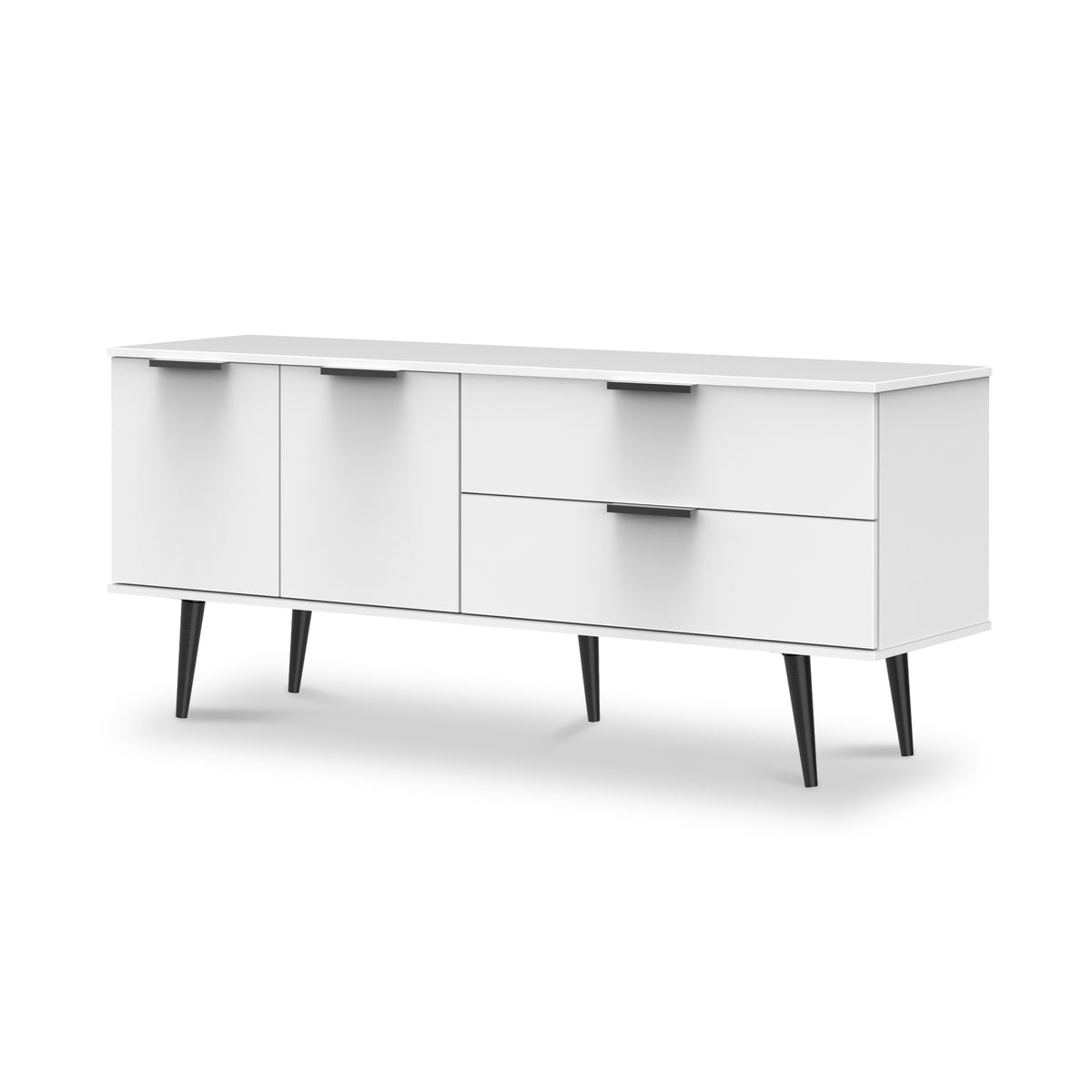Asher White 2 Drawer 2 Door Wide Sideboard from Roseland Furniture