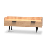 Asher Light Oak Console Media Unit from Roseland Furniture