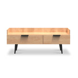 Asher Light Oak Console Media Unit from Roseland Furniture