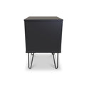 Moreno Graphite Grey Wireless Charging 2 Drawer Bedside Table by Roseland Furniture