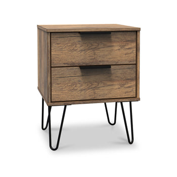 Moreno Rustic Oak 2 Drawer Bedside