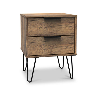 Moreno Rustic Oak 2 Drawer Bedside