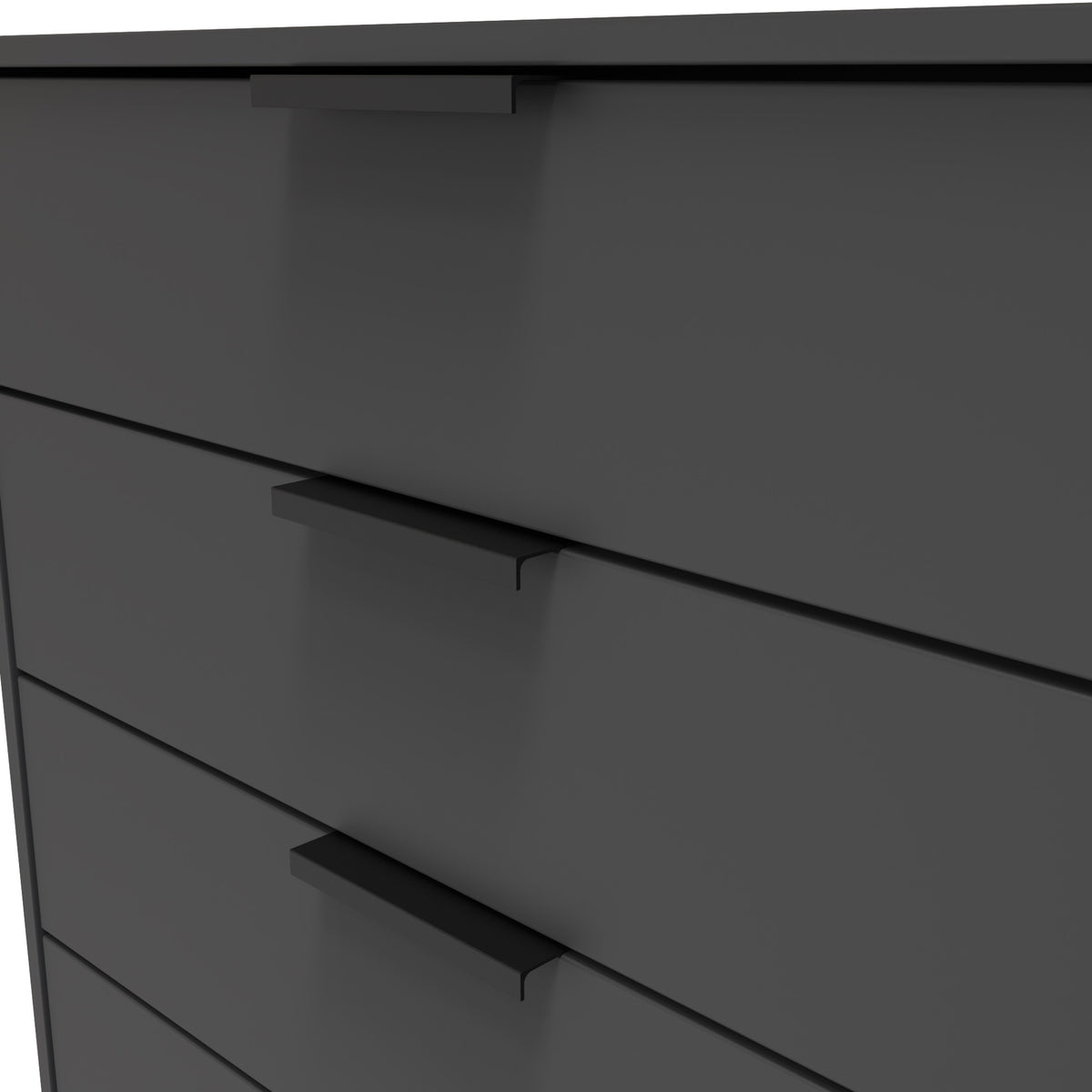 Moreno Graphite Grey 5 Drawer Chest with hairpin legs