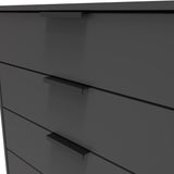 Moreno Graphite Grey 5 Drawer Chest with hairpin legs