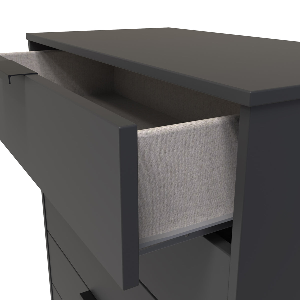 Moreno Graphite Grey 5 Drawer Chest with hairpin legs