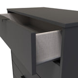 Moreno Graphite Grey 5 Drawer Chest with hairpin legs