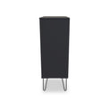 Moreno Graphite Grey 5 Drawer Chest with hairpin legs