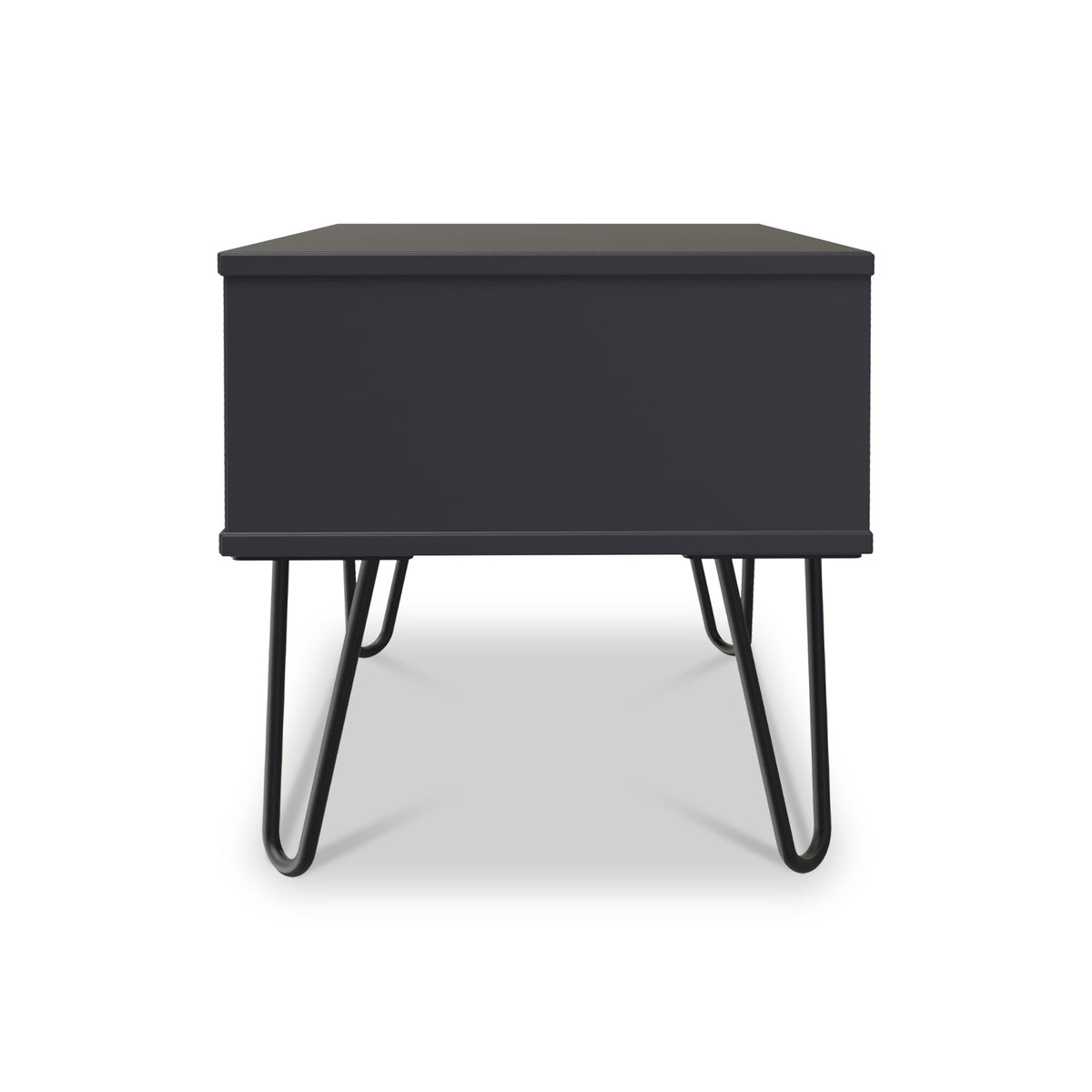 Moreno Charcoal Grey 1 Drawer Bedside Table by Roseland Furniture