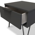 Moreno Charcoal Grey 1 Drawer Bedside Table by Roseland Furniture