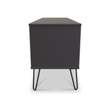 Moreno Graphite Grey 4 Drawer Low Storage Unit
