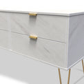 Moreno Marble 4 Drawer Low Storage Unit