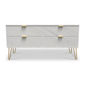 Moreno Marble 4 Drawer Low Storage Chest of Drawers