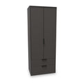 Moreno Graphite Grey 2 Door 2 Drawer Double Wardrobe from Roseland furniture