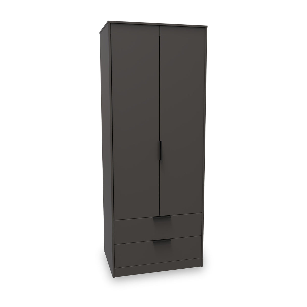 Moreno 2 Door 2 Drawer Double Wardrobe | Olive Graphite | Roseland
