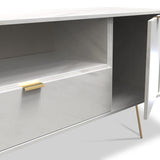 Moreno White Marble 2 Door 1 Drawer Wide TV Unit