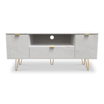 Moreno Marble 2 Door 1 Drawer Wide TV Unit
