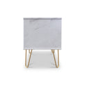 Moreno Marble 2 Drawer Bedside Table with Wireless Charging from Roseland Furniture