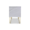Moreno Marble Effect Wireless Charging 2 Drawer Side Table
