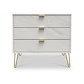 Moreno Marble Effect 3 Drawer Chest of Drawers