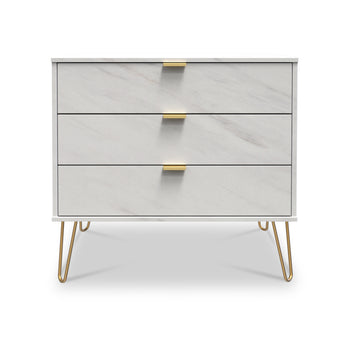 Moreno Marble Effect 3 Drawer Chest