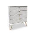 Moreno Marble Effect 4 Drawer Chest from Roseland Furniture