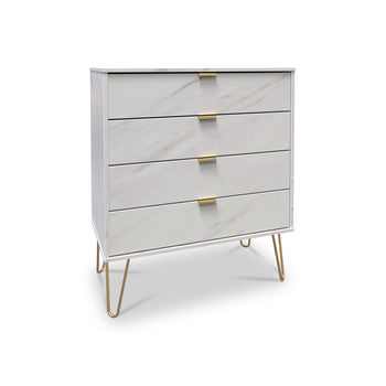 Moreno Marble Effect 4 Drawer Chest